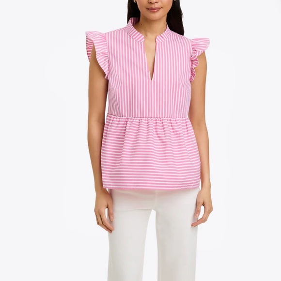 Draper James Tops - Draper James Penelope Top in Crisp Cotton Size Mediun